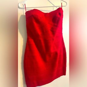 Red strapless dress- never worn